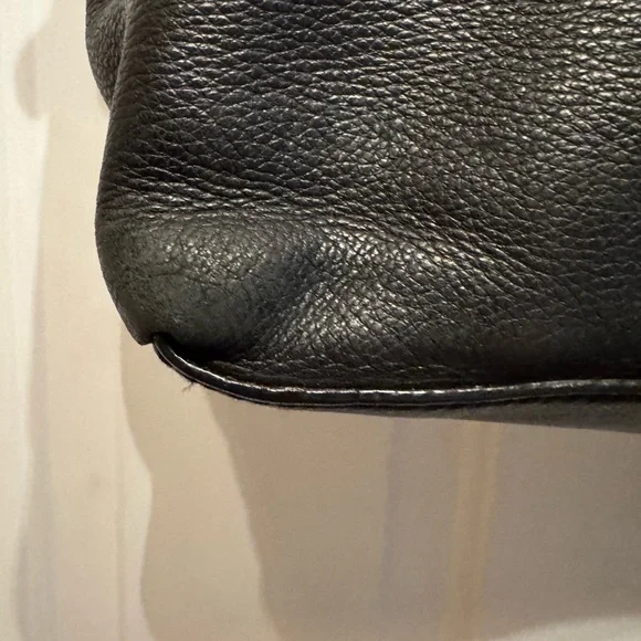 Michael Kors Black Leather Shoulder Bag with Gold Accents - Picture 13 of 13